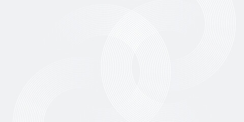 Abstract white glowing geometric lines on gray background. Modern shiny blue circle lines pattern. vector eps10