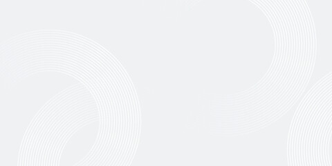 Abstract white glowing geometric lines on gray background. Modern shiny blue circle lines pattern. vector eps10