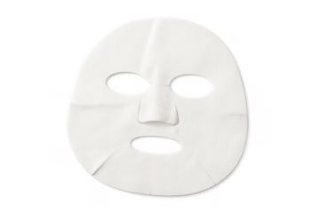 White sheet face mask for skin care regimen