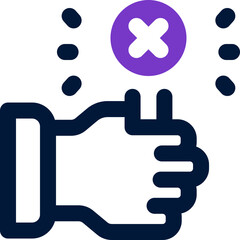 Obraz premium reject duotone icon. Sleek and modern vector icon for websites, mobile apps, marketing materials, and corporate design. Fully scalable and ready to use.