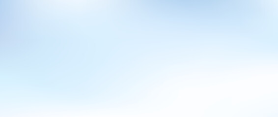 Obraz na płótnie Canvas Light cloud white gradient background. Smooth blue abstract wallpaper. Subtle soft winter backdrop for banner, flyer, poster, presentation, graphic design. Blurred wavy pastel gradation cover. Vector