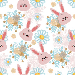 Floral seamless pattern ,Jacobean Print Pattern Seamless , navy flowers Vector clipart. Seamless pattern with stylized exotic flowers, climbing plants. Fashion floral wallpaper, background. Asian