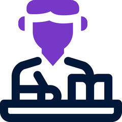 writing duotone icon. Sleek and modern vector icon for websites, mobile apps, marketing materials, and corporate design. Fully scalable and ready to use.