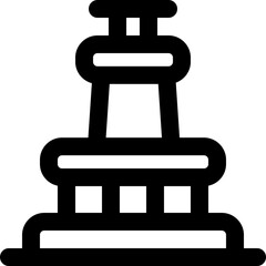 monument line icon. Clean and minimalist vector icon for websites, mobile apps, presentations, and logos. Fully scalable and customizable for any project.