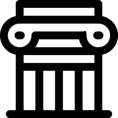 column line icon. Clean and minimalist vector icon for websites, mobile apps, presentations, and logos. Fully scalable and customizable for any project.