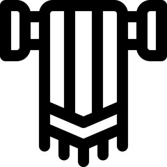 banner line icon. Clean and minimalist vector icon for websites, mobile apps, presentations, and logos. Fully scalable and customizable for any project.