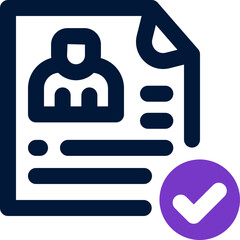 Obraz premium approve duotone icon. Sleek and modern vector icon for websites, mobile apps, marketing materials, and corporate design. Fully scalable and ready to use.