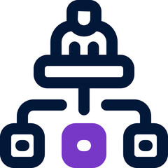 organization duotone icon. Sleek and modern vector icon for websites, mobile apps, marketing materials, and corporate design. Fully scalable and ready to use.