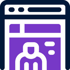 website duotone icon. Sleek and modern vector icon for websites, mobile apps, marketing materials, and corporate design. Fully scalable and ready to use.