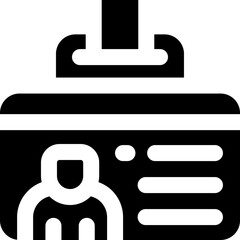 id card glyph icon. Strong and solid vector icon for websites, mobile interfaces, presentations, and visual branding. High quality and easy to edit.