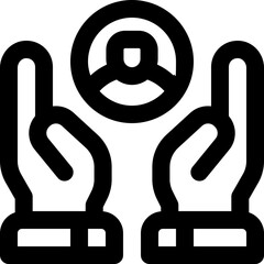 customer relation line icon. Clean and minimalist vector icon for websites, mobile apps, presentations, and logos. Fully scalable and customizable for any project.