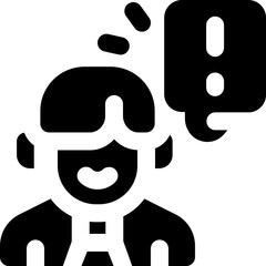 customer service glyph icon. Strong and solid vector icon for websites, mobile interfaces, presentations, and visual branding. High quality and easy to edit.