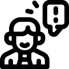 customer service line icon. Clean and minimalist vector icon for websites, mobile apps, presentations, and logos. Fully scalable and customizable for any project.