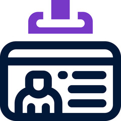 id card duotone icon. Sleek and modern vector icon for websites, mobile apps, marketing materials, and corporate design. Fully scalable and ready to use.