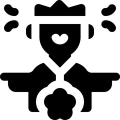 premium service glyph icon. Strong and solid vector icon for websites, mobile interfaces, presentations, and visual branding. High quality and easy to edit.