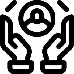 support line icon. Clean and minimalist vector icon for websites, mobile apps, presentations, and logos. Fully scalable and customizable for any project.