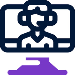 online help duotone icon. Sleek and modern vector icon for websites, mobile apps, marketing materials, and corporate design. Fully scalable and ready to use.