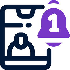 notification duotone icon. Sleek and modern vector icon for websites, mobile apps, marketing materials, and corporate design. Fully scalable and ready to use.