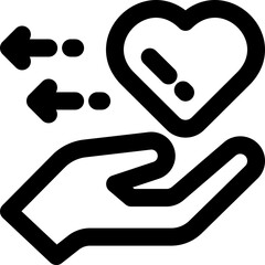 empathy line icon. Clean and minimalist vector icon for websites, mobile apps, presentations, and logos. Fully scalable and customizable for any project.