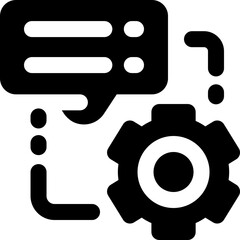 setting glyph icon. Strong and solid vector icon for websites, mobile interfaces, presentations, and visual branding. High quality and easy to edit.