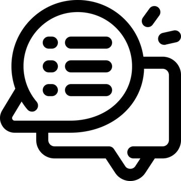 dialogue line icon. Clean and minimalist vector icon for websites, mobile apps, presentations, and logos. Fully scalable and customizable for any project.