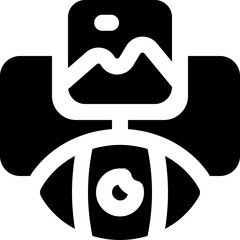 preview glyph icon. Strong and solid vector icon for websites, mobile interfaces, presentations, and visual branding. High quality and easy to edit.