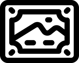 frame line icon. Clean and minimalist vector icon for websites, mobile apps, presentations, and logos. Fully scalable and customizable for any project.