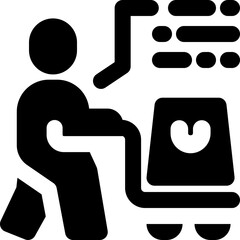 consumer behavior glyph icon. Strong and solid vector icon for websites, mobile interfaces, presentations, and visual branding. High quality and easy to edit.