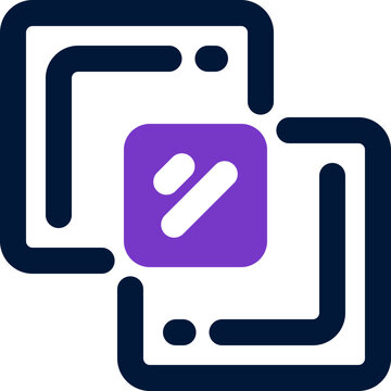 intersection duotone icon. Sleek and modern vector icon for websites, mobile apps, marketing materials, and corporate design. Fully scalable and ready to use.