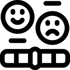 scale satisfaction line icon. Clean and minimalist vector icon for websites, mobile apps, presentations, and logos. Fully scalable and customizable for any project.