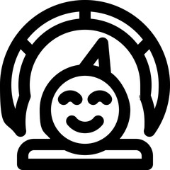 rating line icon. Clean and minimalist vector icon for websites, mobile apps, presentations, and logos. Fully scalable and customizable for any project.