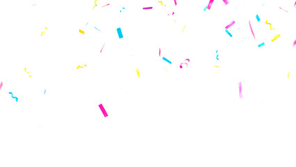 Colorful Confetti Explosion Isolated on Transparent Background