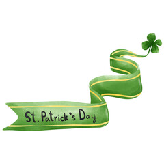 Watercolor Saint Patrick day png file