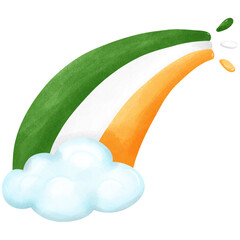 Watercolor Saint Patrick day png file