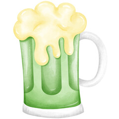Watercolor Saint Patrick day png file