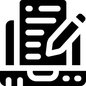 copywriting glyph icon. Strong and solid vector icon for websites, mobile interfaces, presentations, and visual branding. High quality and easy to edit.