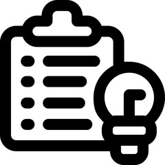 clipboard line icon. Clean and minimalist vector icon for websites, mobile apps, presentations, and logos. Fully scalable and customizable for any project.