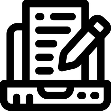 copywriting line icon. Clean and minimalist vector icon for websites, mobile apps, presentations, and logos. Fully scalable and customizable for any project.