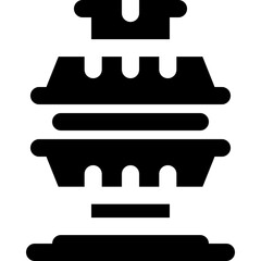 press machine glyph icon. Strong and solid vector icon for websites, mobile interfaces, presentations, and visual branding. High quality and easy to edit.