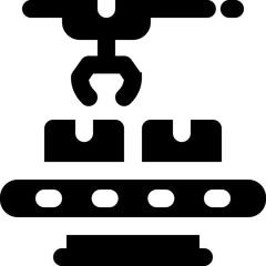 assembly glyph icon. Strong and solid vector icon for websites, mobile interfaces, presentations, and visual branding. High quality and easy to edit.