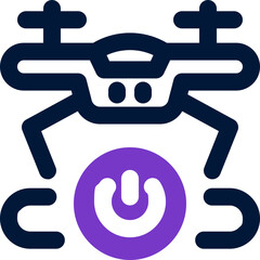 smart drone duotone icon. Sleek and modern vector icon for websites, mobile apps, marketing materials, and corporate design. Fully scalable and ready to use.