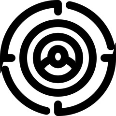 centric line icon. Clean and minimalist vector icon for websites, mobile apps, presentations, and logos. Fully scalable and customizable for any project.