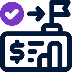 goal duotone icon. Sleek and modern vector icon for websites, mobile apps, marketing materials, and corporate design. Fully scalable and ready to use.