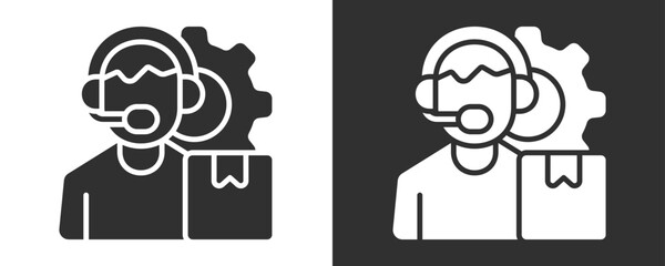 Service Icon Set Vector Collection Isolated In Black And White