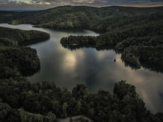 Beautiful landscape scenes at lake jocassee south carolina