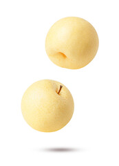 Chinese pear on white background.