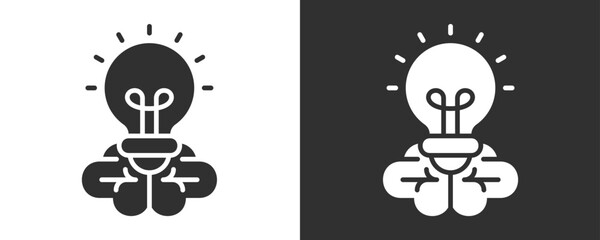 Knowledge Icon Set Vector Collection Isolated In Black And White