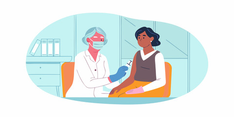 Doctor consulting with a patient discussing healthcare and offering medical support