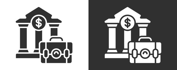 Monetary Policy Icon Set Vector Collection Isolated In Black And White