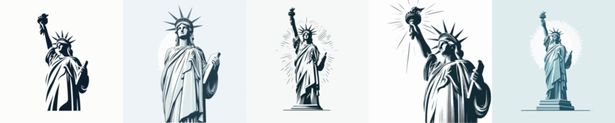 STATUE OF LIBERTY VECTOR WHITE BACKGROUND © Andreas